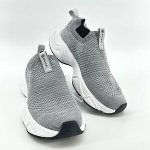 Gaiam Women Size 6.5 Slip On Jogger Gray Knit Walking Shoes Sneakers Size 6.5